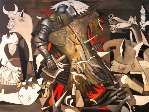 "Abrazo de Guerra" - "The war embrace" by Alejandro Reyna, 회화 for Sale on Singulart