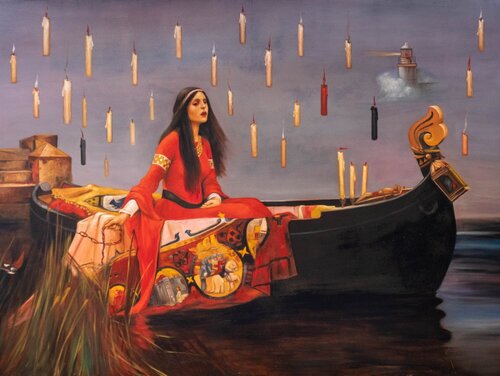 "Las velas de Shallot" - "The Candles of Shalott" by Alejandro Reyna, 회화 for Sale on Singulart