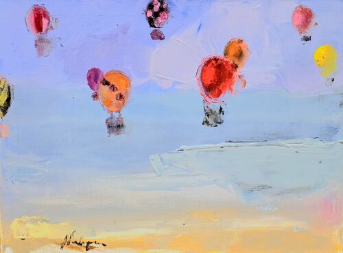 Skyward Balloons von Samuel-Emanuel Nelepcu, Malerei kaufen auf Singulart