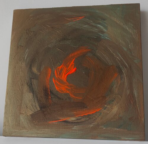 Le trou orange van Anne-Lise PAULIAC, Schilderij te koop op Singulart