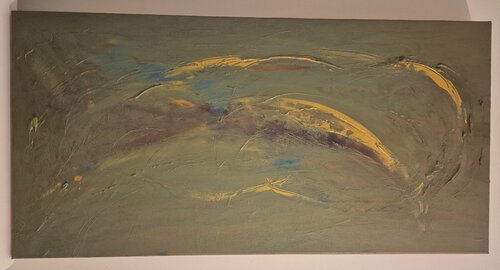 Les dauphins dorés van Anne-Lise PAULIAC, Schilderij te koop op Singulart