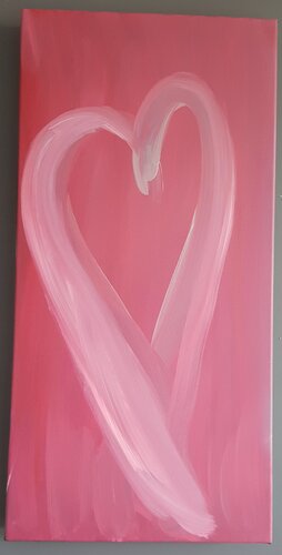 Coeur rose par Anne-Lise PAULIAC, Peinture en vente sur Singulart