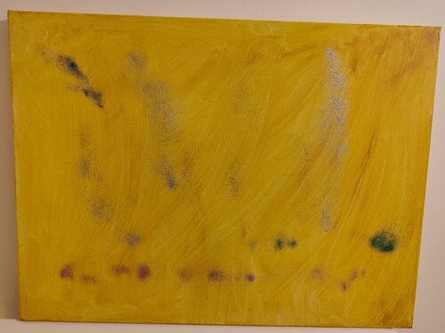 Jaune paillettes par Anne-Lise PAULIAC, Peinture en vente sur Singulart