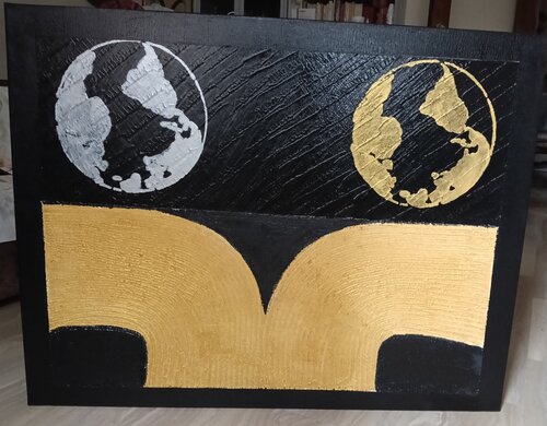 Due mondi una verità van Andriana Ura, Schilderij te koop op Singulart