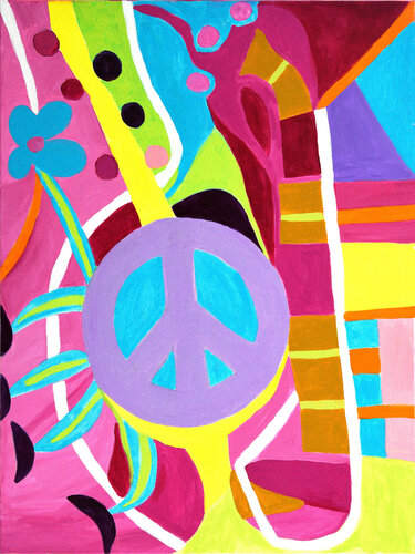 Live In Peace von Lisa Crane, Malerei kaufen auf Singulart