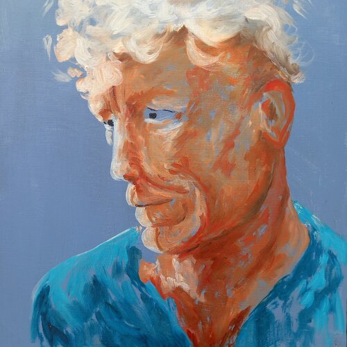 Le sculpteur by Marie France De La Cochetiere, Painting for Sale on Singulart