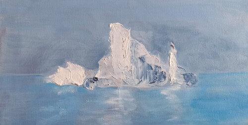 Glacier bleu van Marie France De La Cochetiere, Schilderij te koop op Singulart