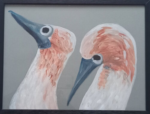 Language amoureux by Marie France De La Cochetiere, Painting for Sale on Singulart