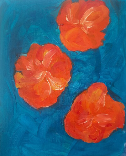 Fleurs joyeuses by Marie France De La Cochetiere, Painting for Sale on Singulart