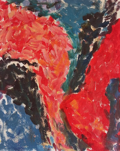 Flammes rouges de Marie France De La Cochetiere, Pintura a la venta en Singulart