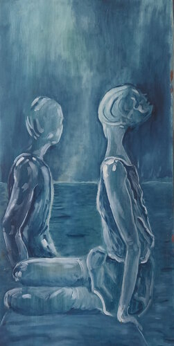 Soirée partagée by Marie France De La Cochetiere, Painting for Sale on Singulart