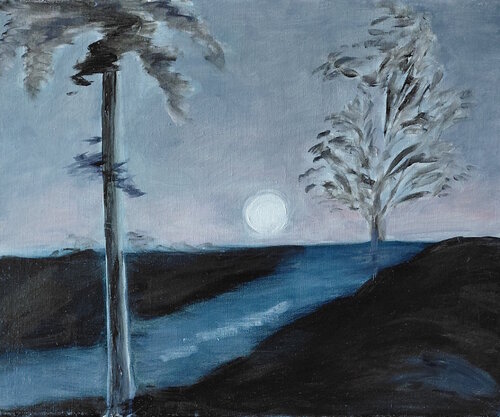 Clair de lune von Marie France De La Cochetiere, Malerei kaufen auf Singulart