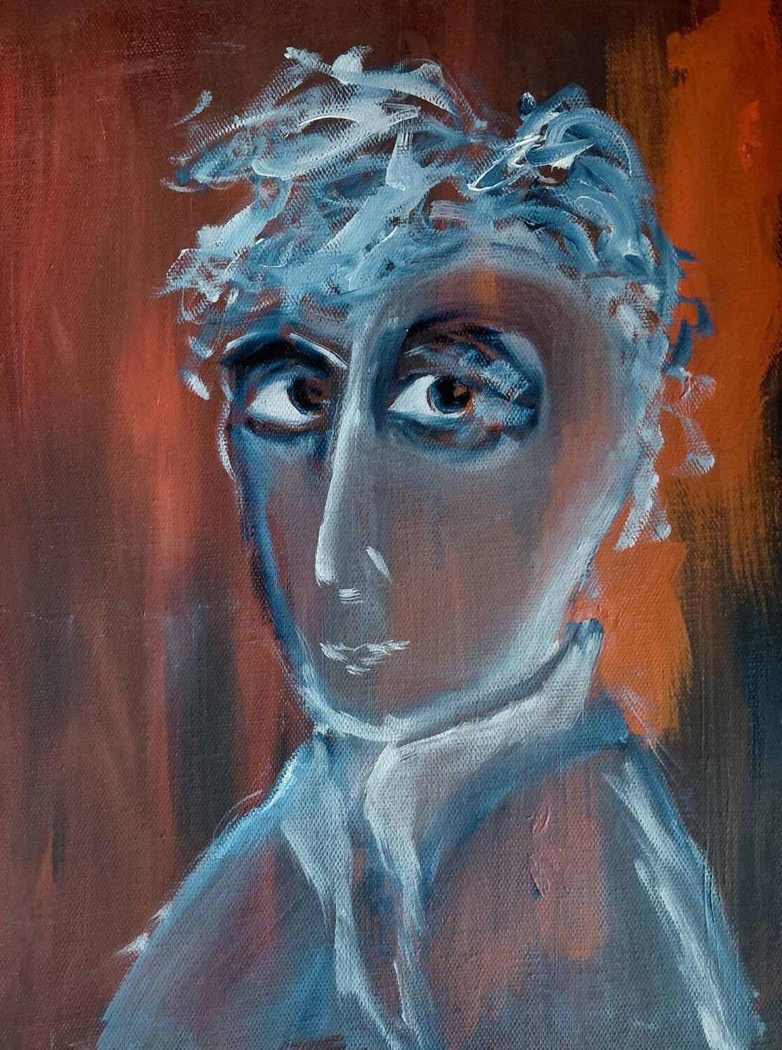 Curieux Marie France De La Cochetiere Origineel schilderij te koop