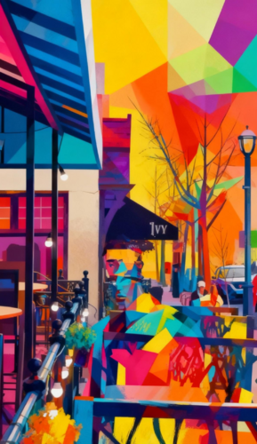 Outdoor Cafe by Steven Fogel, Digital for Sale on Singulart