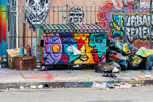 Street Dumpster Pop Art/Abstrtact by Steven Fogel, Work on Paper for Sale on Singulart