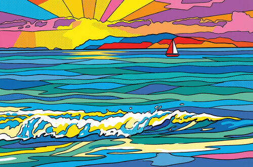Sailing into the Autumn Mist by Steven Fogel, Print for Sale on Singulart