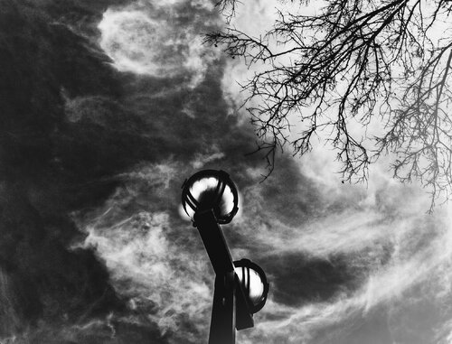 City Lamp Approaching Storm by Steven Fogel, Photography for Sale on Singulart
