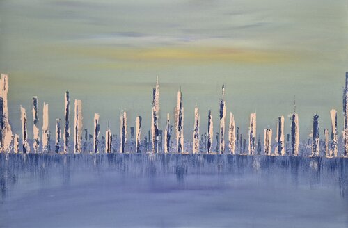 Skyline of memory van ANASTASIA Künstlerin, Schilderij te koop op Singulart