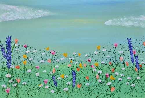 Whispers in the Spring Wind par ANASTASIA Künstlerin, Peinture en vente sur Singulart