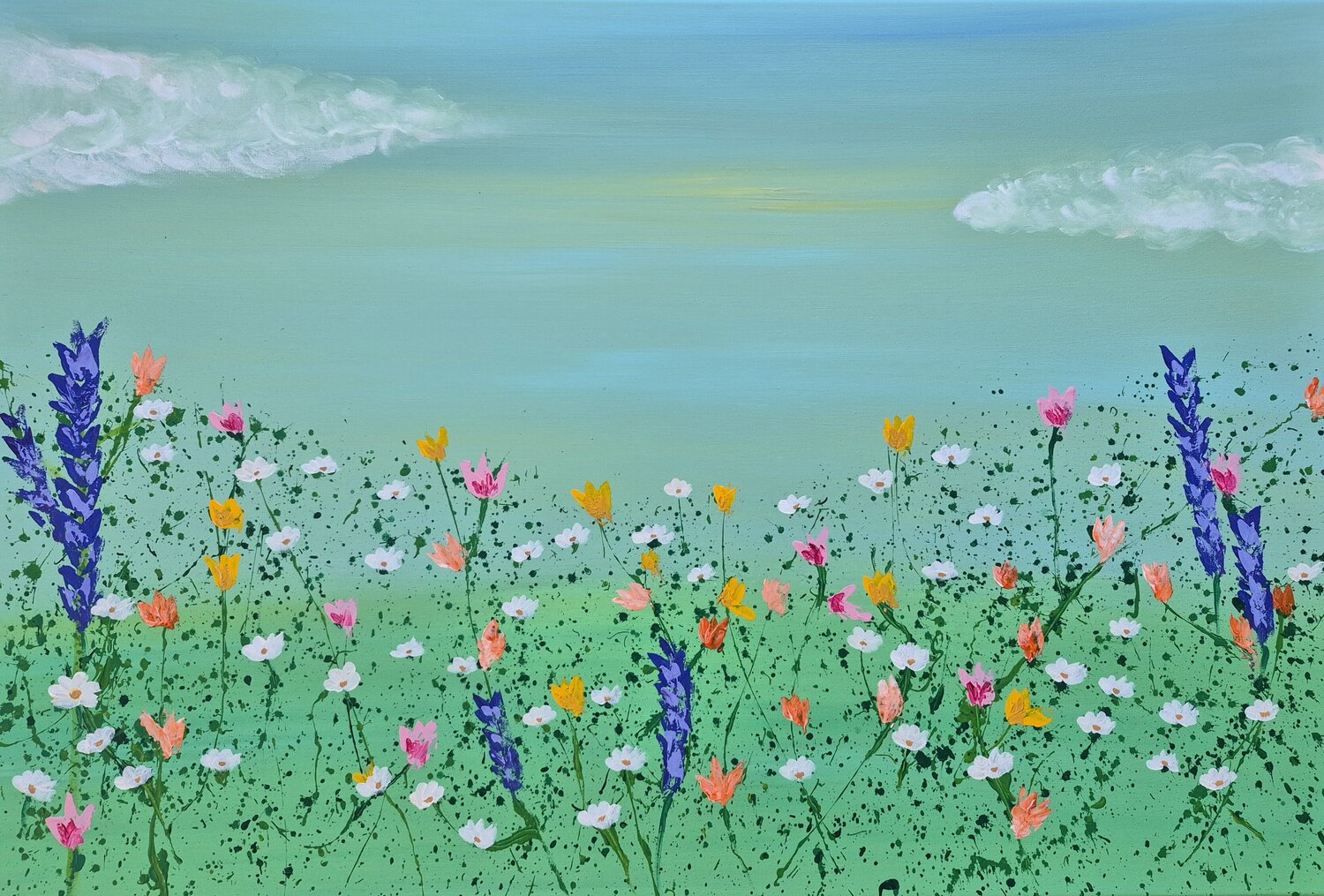 Whispers in the Spring Wind ANASTASIA Künstlerin Originalgemälde zu verkaufen