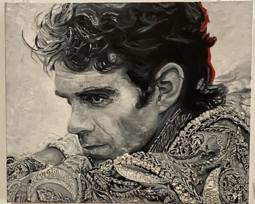 LA MIRADA DE UN TORERO di Menchu Marcos, Pittura in vendita su Singulart