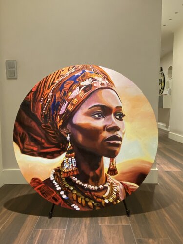 Africana de la serie étnica von Menchu Marcos, Malerei kaufen auf Singulart
