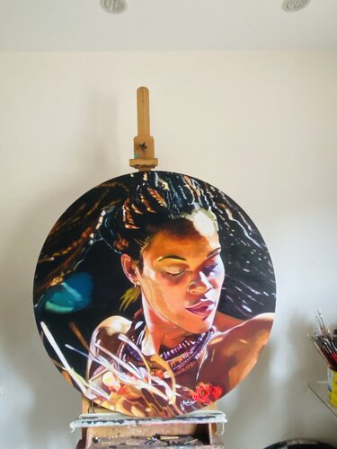 Africana  serie étnica by Menchu Marcos, Painting for Sale on Singulart