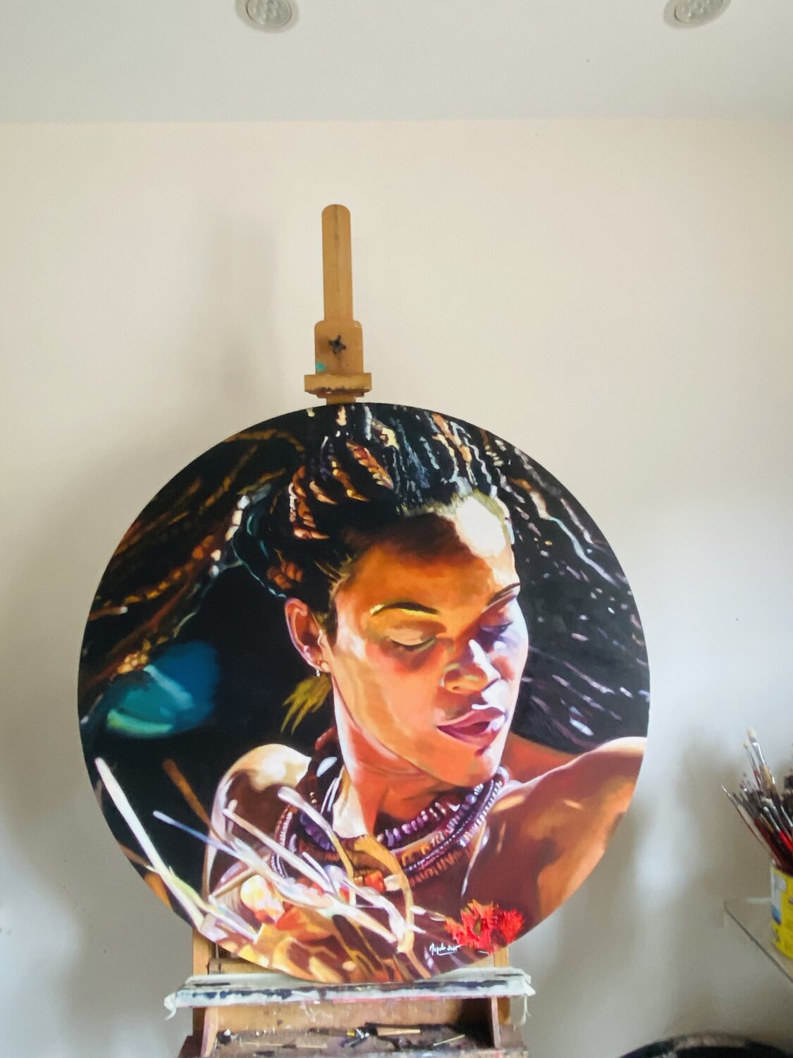 Africana  serie étnica Menchu Marcos Dipinto originale in vendita