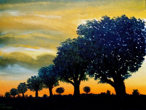 Impressione serale di Silvano Crespi, Pittura in vendita su Singulart