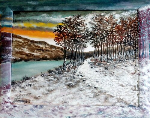 Tramonto d'inverno von Silvano Crespi, Malerei kaufen auf Singulart