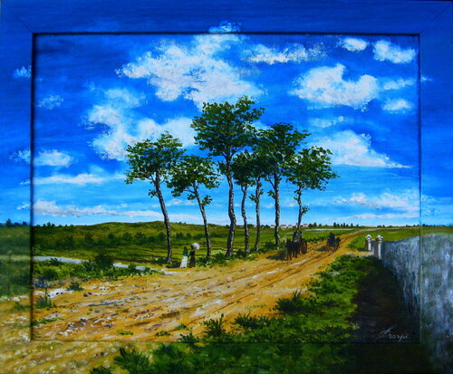 Pomeriggio d'estate van Silvano Crespi, Schilderij te koop op Singulart