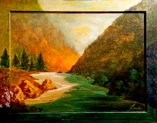 Prima delle rapide by Silvano Crespi, Painting for Sale on Singulart