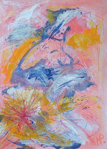 Happy pink von Margreet Poolman, Malerei kaufen auf Singulart