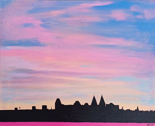 Sunset over Rijksmuseum by Margreet Poolman, 絵画 for Sale on Singulart