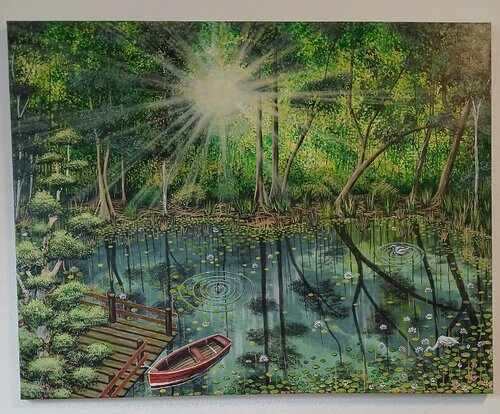 Waldsee von Valentin Kern, Malerei kaufen auf Singulart
