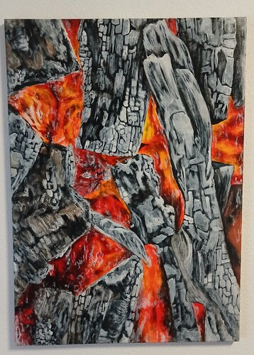 Feuer und Asche von Valentin Kern, Malerei kaufen auf Singulart