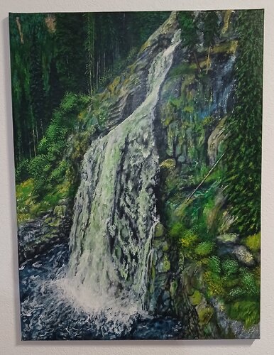 Krimmler Wasserfall by Valentin Kern, 회화 for Sale on Singulart