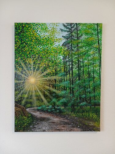 Sonnenuntergang im Wald von Valentin Kern, Malerei kaufen auf Singulart