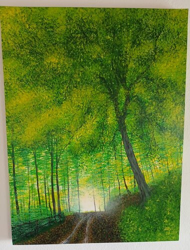 Leuchtender Wald by Valentin Kern, 회화 for Sale on Singulart