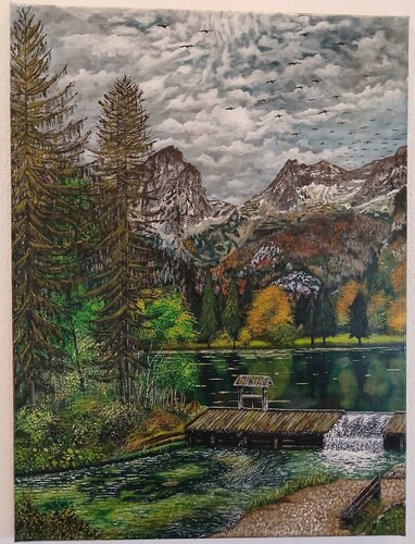 Landschaft Schiederweiher von Valentin Kern, Malerei kaufen auf Singulart