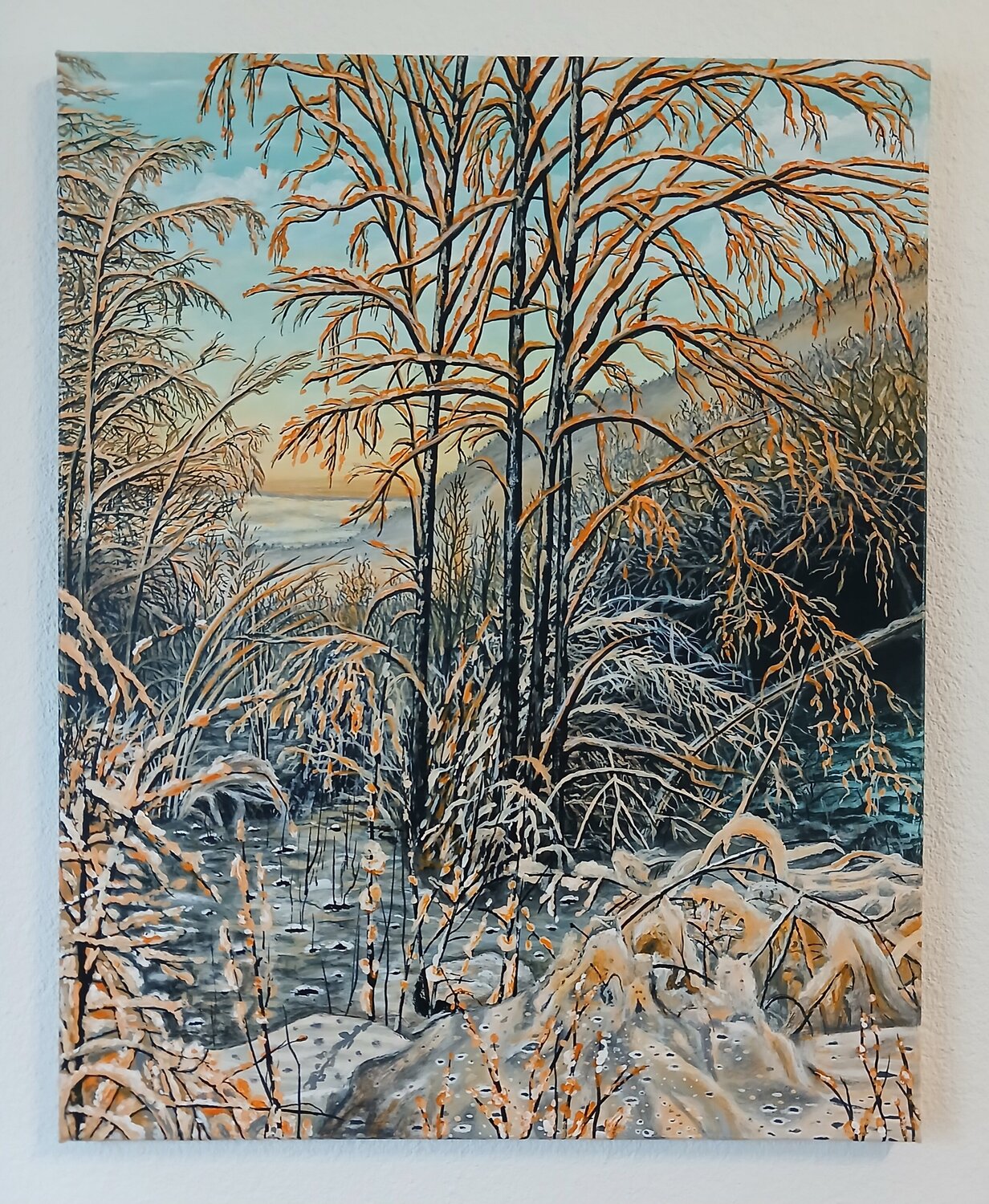 Winterwald bei Abenddämmerung Valentin Kern