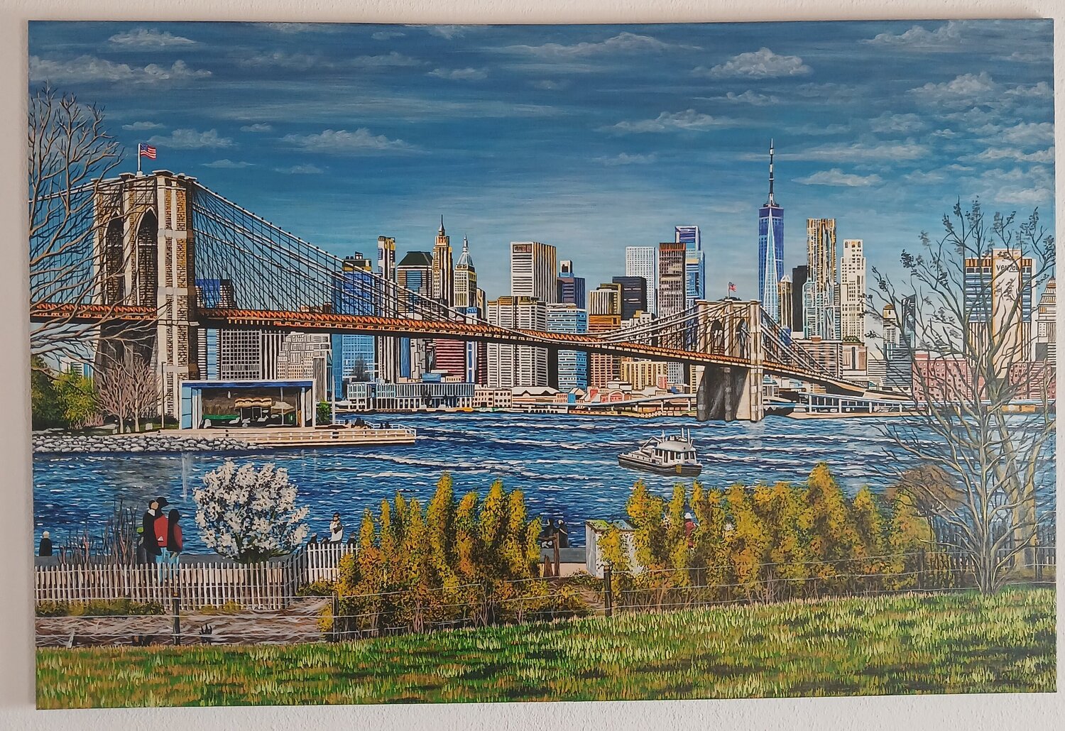 New York, Brooklyn Bridge Valentin Kern Original painting for sale