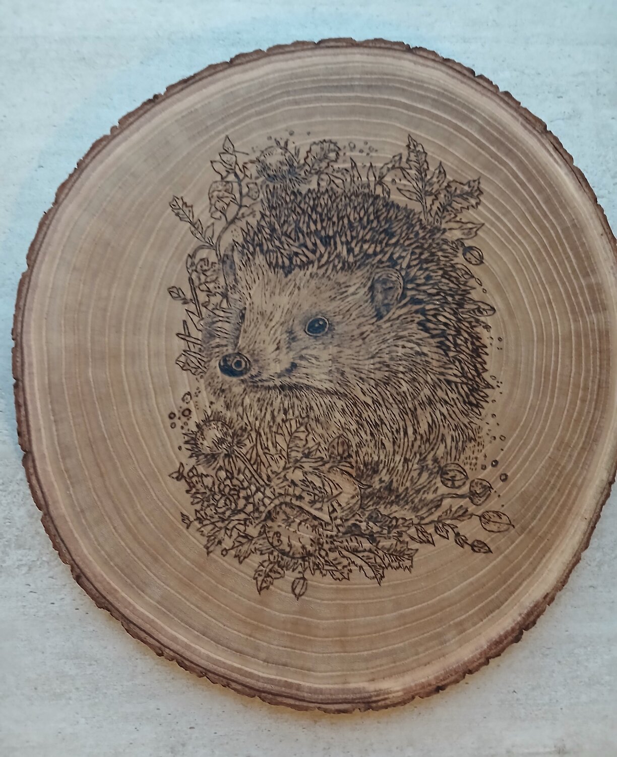 Igel (Brandmalerei) Valentin Kern Original painting for sale