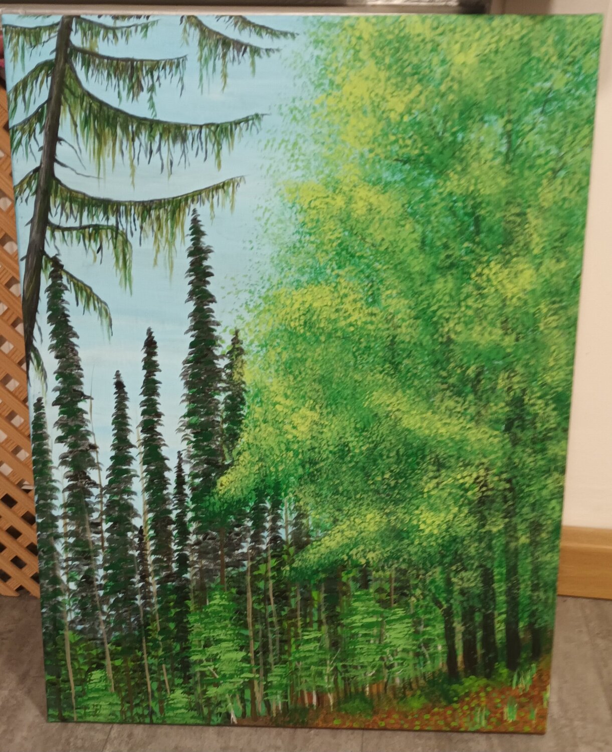 Laub und Nadelbäume Valentin Kern Original painting for sale