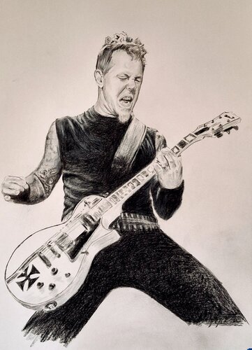 James Hetfield man of metal. par Jon Hillier, Édition en vente sur Singulart