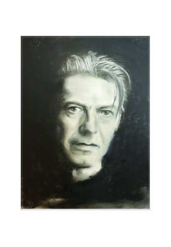 David Bowie - A print from an original pastel drawing. par Jon Hillier, Édition en vente sur Singulart