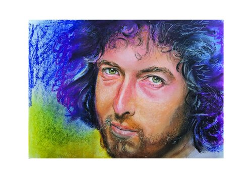 Bob Dylan - All wrapped up in blue. van Jon Hillier, Tekening te koop op Singulart