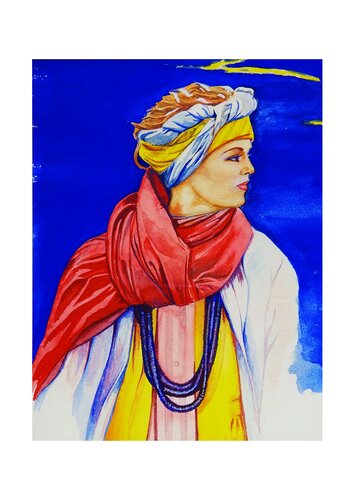 The girl with a red scarf par Jon Hillier, Édition en vente sur Singulart