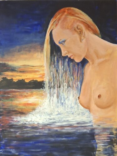 The goddess of the lake di Jon Hillier, Pittura in vendita su Singulart