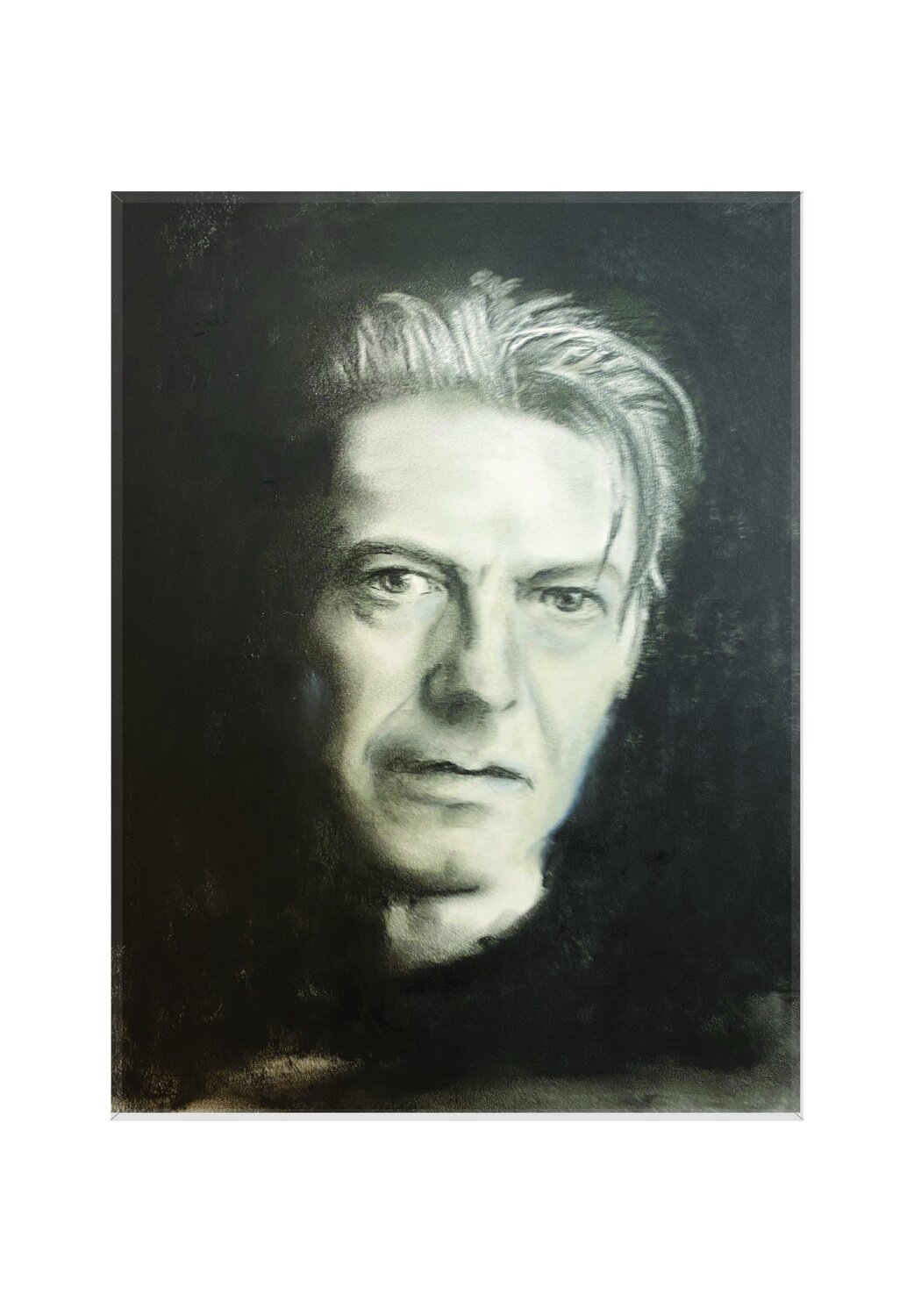 David Bowie - A print from an original pastel drawing. Jon Hillier